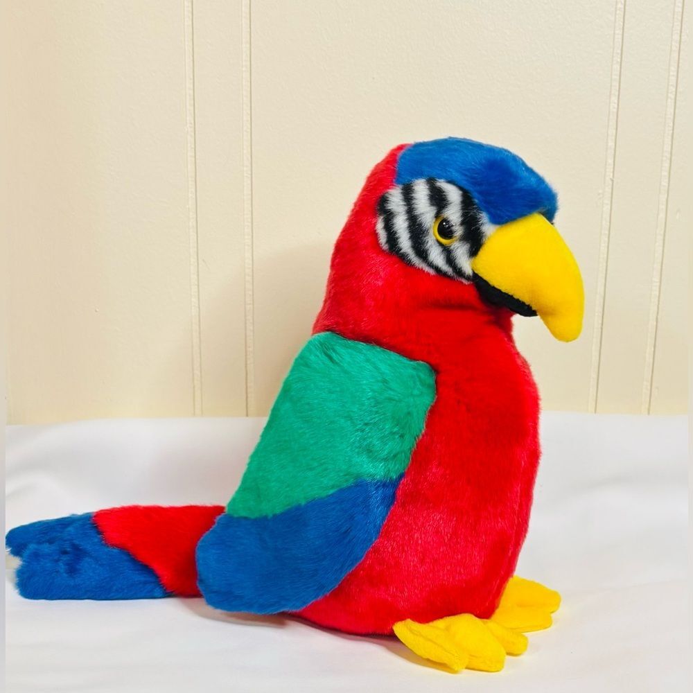 Ty Colorful Parrot Plush - Red Blue Green Yellow